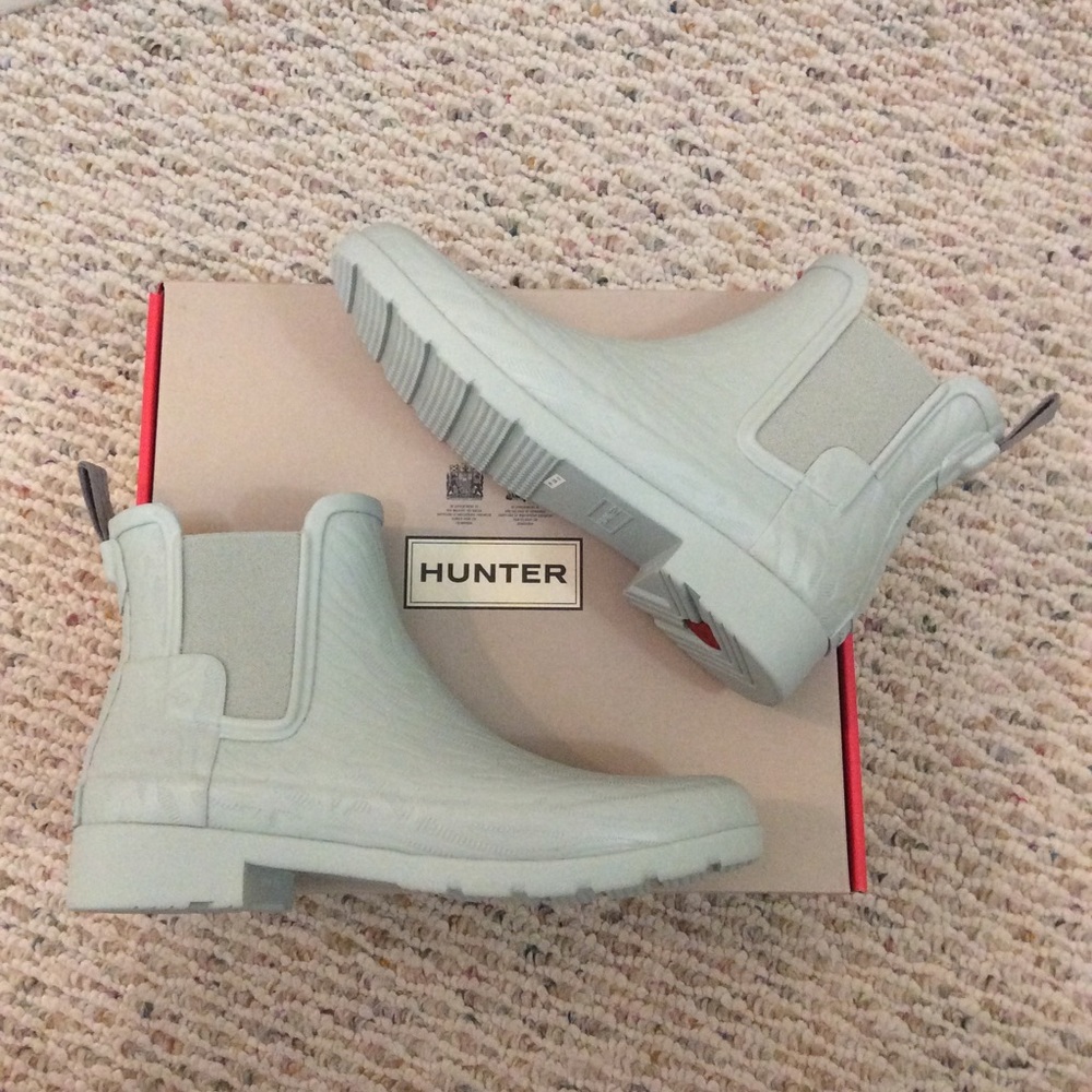 🆕 Madewell x HUNTER mint green ankle rain boots 7 - Picture 1 of 8